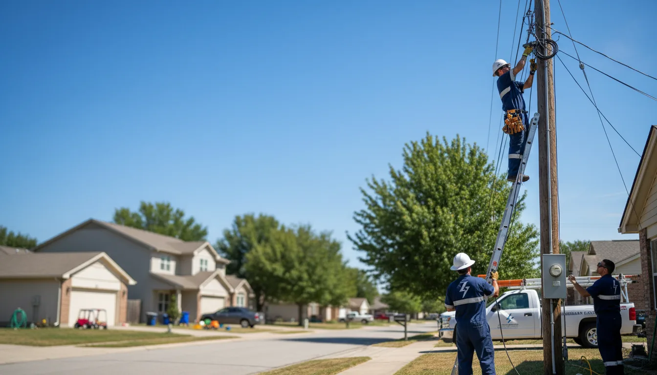 Residential electrician providing installation services in Brookfield, OH